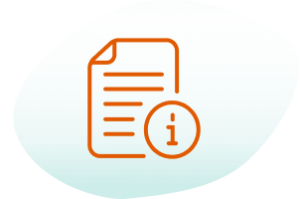 Icon of a document with an information symbol